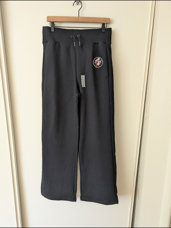 BUC-EE'S Pants - Buc-ee's Womens Small Black Wide Leg Fleece Sweatpants NWT Loungewear Casual